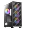 AX85 ARGB cabinet gaming ATX Mid Tower nero con vetro temperato, 4 ventole ARGB da 120mm e doppia porta USB 3.0