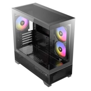 CX500M ARGB cabinet gaming Micro-ATX Mini Tower nero con vetro temperato, illuminazione ARGB e porta USB Type-C frontale