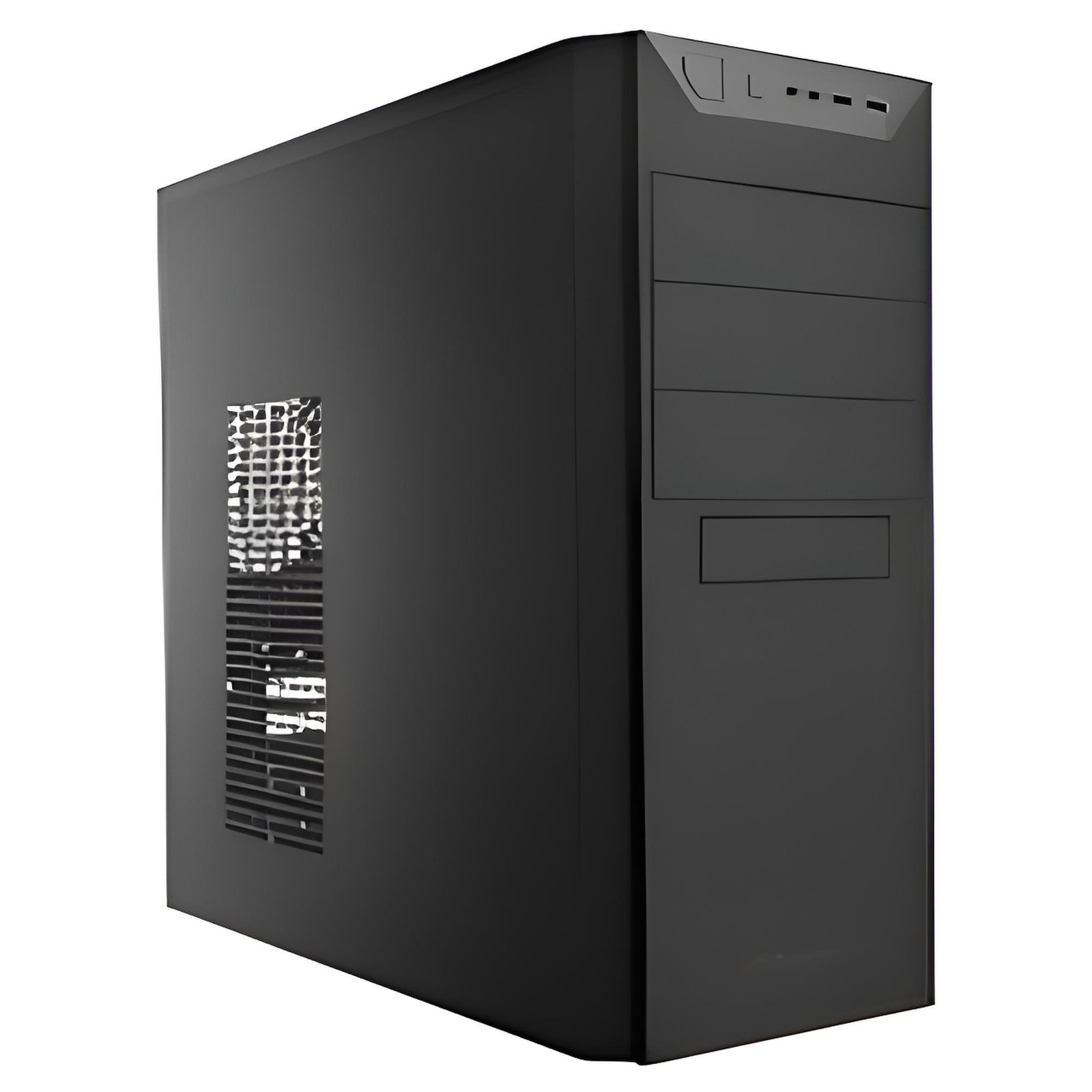 Cabinet VSK-3000B Mini-Tower nero, compatibile Micro-ATX e Mini-ITX, con 2 bay da 5.25” e USB 3.0 frontale