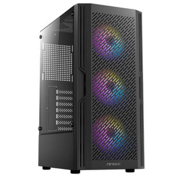 Cabinet Gaming AX20 – Mid Tower ATX con supporto schede madri ATX/Micro-ATX/ITX, 7 slot HDD, pannello nero, porte USB frontali, design compatto e versatile - immagine 3