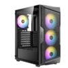 AX61 Elite cabinet gaming ATX Mid Tower nero con vetro temperato, ventole RGB da 120mm e porte USB frontali