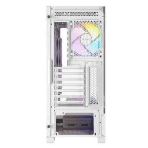 CX700 RGB Elite Cabinet Gaming ATX Mid Tower Bianco con vetro temperato, illuminazione RGB integrata, USB Type-C frontale, supporto GPU 380mm e radiatori 360mm
