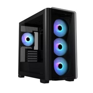 ASUS A23 PLUS Micro-ATX Cabinet Gaming con vetro temperato, 4 ventole ARGB preinstallate, supporto radiatori fino a 360mm, GPU 380mm e gestione cavi nascosta
