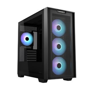 CABINET ASUS A21 PLUS TG ARGB Black, MicroATX, 4 ventole ARGB, supporto radiatore 360 mm, GPU fino a 380 mm