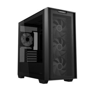 CABINET ASUS A21 PLUS TG ARGB Black, MicroATX, 4 ventole ARGB, supporto radiatore 360 mm, GPU fino a 380 mm