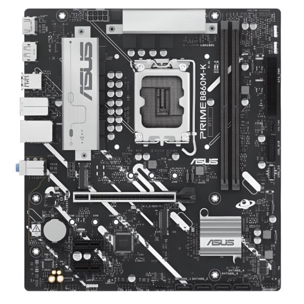 MOTHERBOARD - ASUS PRIME B860M-K / Socket LGA1851 / DDR5 fino a 128GB / HDMI e DisplayPort / Realtek 2.5G LAN / Audio 7.1 / RAID 0/1/5/10 / USB 3.0 e 2.0 / SATA 6 Gbps / Form Factor EATX