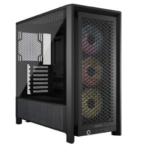 CABINET Corsair FRAME 4000D RS ARGB ATX Mid Tower Gaming Nero, modulare, 3 ventole ARGB incluse, supporto radiatori 360mm, USB-C