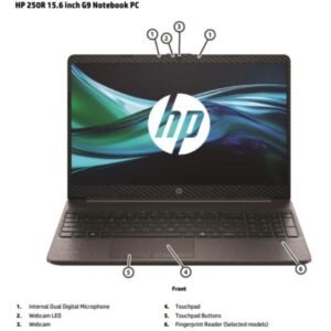 Notebook HP 250R G9, Intel Core i5-1335U, 16GB RAM, 512GB SSD, 15.6" Full HD, Windows 11 Pro
