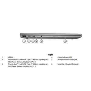 HP ZBook 8 G1i 14" Mobile Workstation, Intel Core Ultra 7-255H, 16GB DDR5, 512GB SSD, NVIDIA RTX 500 Ada, Display 14" WUXGA, Windows 11 Pro