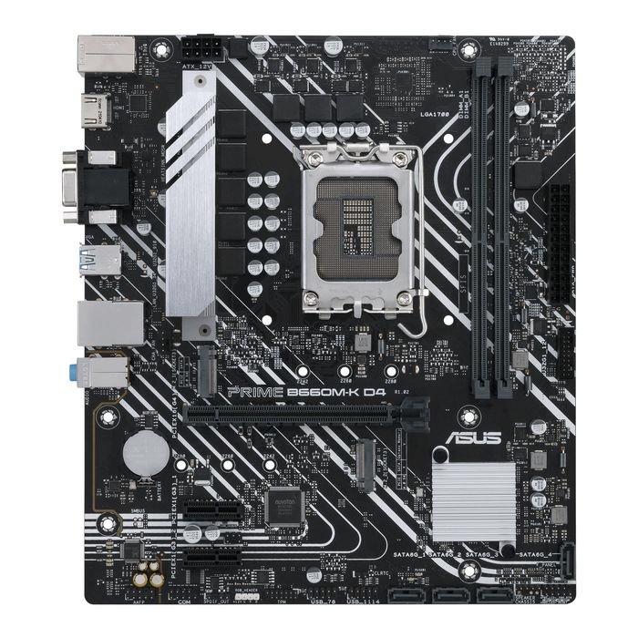 Asus B660 micro ATX – Scheda Madre con Socket LGA1700, Supporto CPU Intel 12ª/13ª Gen, 2 slot DDR4 fino a 64GB, 4 porte SATA III, M.2 PCIe 4.0, LAN Gigabit, HDMI 2.1, VGA, Audio 7.1 HD** - immagine 3