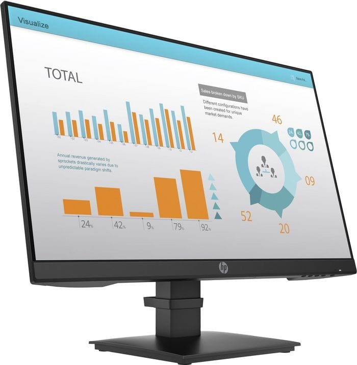 HP P24 G4 FHD – Monitor 23.8" Full HD IPS 75Hz, 16:9, 250cd/m², 1000:1, Anti-Glare, HDMI + DisplayPort, Cornice Sottile, Design Business Sostenibile - immagine 2