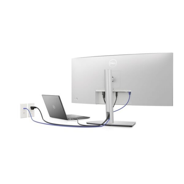 Monitor Dell UltraWide 34,14" Curvo IPS UWQHD 3440x1440, HDMI 2.1, DP 1.4, USB-C 90W, Speaker 10W, 60Hz, VESA, 98% DCI-P3, KVM Switch, Classe F, 300cd/m², Silver, Regolabile, ENERGY STAR - Image 7