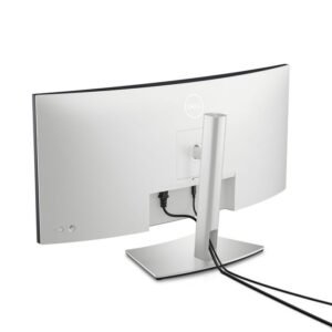 Monitor Dell UltraWide 34,14" Curvo IPS UWQHD 3440x1440, HDMI 2.1, DP 1.4, USB-C 90W, Speaker 10W, 60Hz, VESA, 98% DCI-P3, KVM Switch, Classe F, 300cd/m², Silver, Regolabile, ENERGY STAR