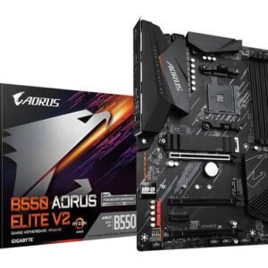 Gigabyte B550 AORUS ELITE V2 Motherboard - AMD Ryzen 5000 CPUs, 12+2 Phases VRM, up to 4733MHz DDR4, 1xPCIe 4.0 + 1xPCIe 3.0 M.2, 2.5GbE LAN, USB 3.2 Gen 2