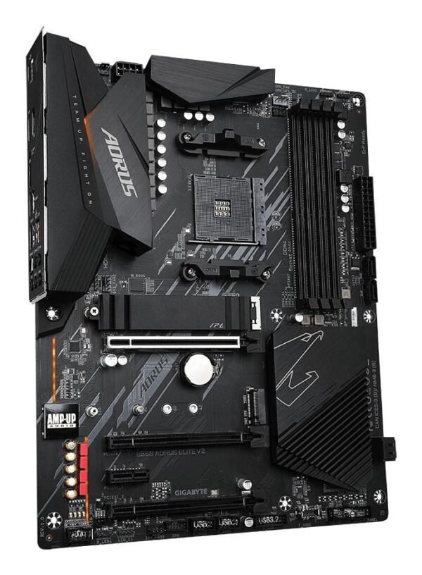 Gigabyte B550 AORUS ELITE V2 Motherboard - AMD Ryzen 5000 CPUs, 12+2 Phases VRM, up to 4733MHz DDR4, 1xPCIe 4.0 + 1xPCIe 3.0 M.2, 2.5GbE LAN, USB 3.2 Gen 2 - immagine 3