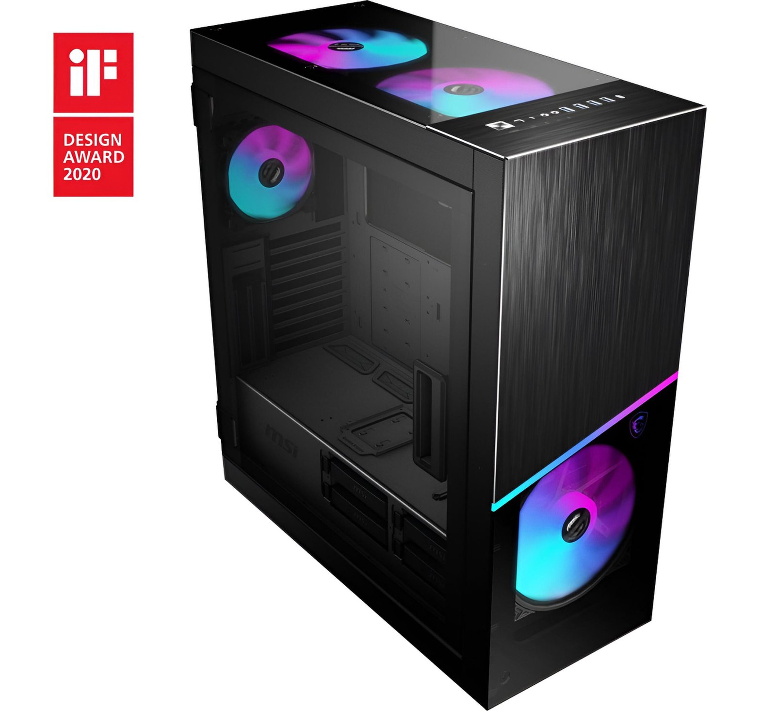 Cabinet MSI MPG SEKIRA 500X Full Tower E-ATX con vetro temperato e 6 ventole ARGB