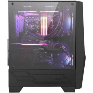 MSI Mid-Tower Gaming Case ATX mATX Mini-ITX Nero con Pannello in Vetro Temperato, 3 Ventole ARGB 120mm, Filtri Antipolvere, 7 Slot PCI, USB 3.2 Gen1, Design Luminoso