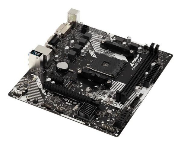 Asrock AMD AM4 Socket, 2 x DDR4 max. 32GB, 128Mb AMI UEFI BIOS, AMD Radeon Vega, Gigabit LAN, Micro ATX-W128261020-EET - immagine 3