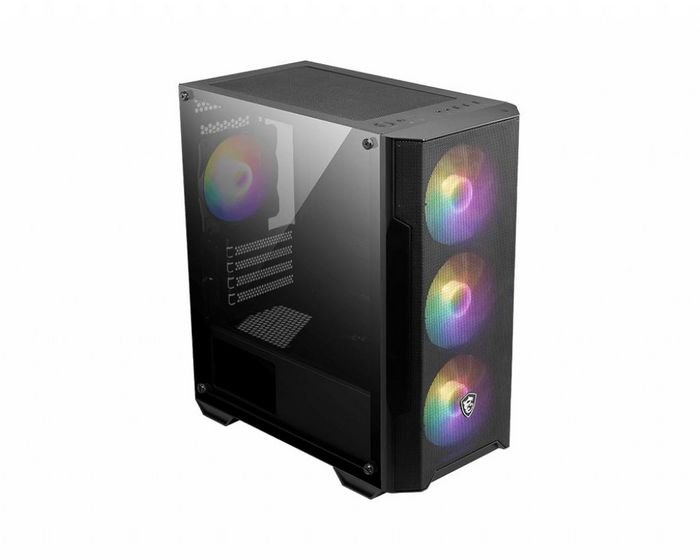 MSI Micro ATX Case Nero Trasparente con Pannello in Acrilico, Ventole RGB 120mm, Filtro Antipolvere, Supporto Raffreddamento Liquido, 4 Slot PCI, USB 3.2, Design Gaming Compatto - immagine 4
