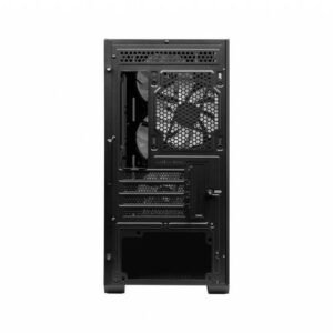 MSI Micro ATX Case Nero Trasparente con Pannello in Acrilico, Ventole RGB 120mm, Filtro Antipolvere, Supporto Raffreddamento Liquido, 4 Slot PCI, USB 3.2, Design Gaming Compatto