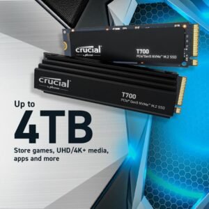 Crucial 4TB M.2 PCIe Gen 5.0 x4 NVMe 2.0 SSD – Storage ultra veloce di nuova generazione per PC desktop e notebook-W128563630-EET