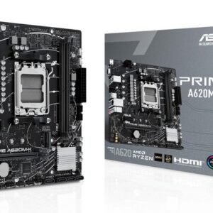 Asus AMD A620, AM5, 2 x DIMM DDR5, Gigabit Ethernet, 256 Mb Flash ROM, UEFI AMI BIOS, micro-ATX-W128563753-EET