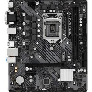 Scheda madre Asrock H470 Micro ATX con socket LGA1200, 2x DDR4 fino a 64GB, Ultra M.2, HDMI, DVI-D, VGA e Gigabit LAN
