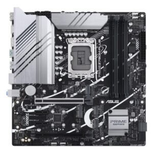 Asus Intel Z790 mATX Scheda Madre LGA1700 con DDR5 fino a 192GB, PCIe 5.0, Slot M.2, Ethernet ad alta velocità e compatibilità CPU Intel Core di 14ª, 13ª e 12ª Generazione