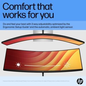 Monitor Desktop - HP E45c G5 Curved Monitor 45" DQHD UltraWide 32:9, 165Hz, HDR, USB-C, HDMI, DisplayPort, Ergonomico, Professionale con Garanzia 1 Anno (10 giorni nel nostro magazzino)