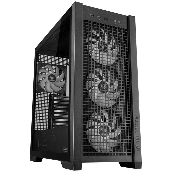 CABINET ASUS TUF Gaming GT302 ARGB, Mid Tower, 4 ventole ARGB 140 mm, supporto AIO 360 mm - immagine 5