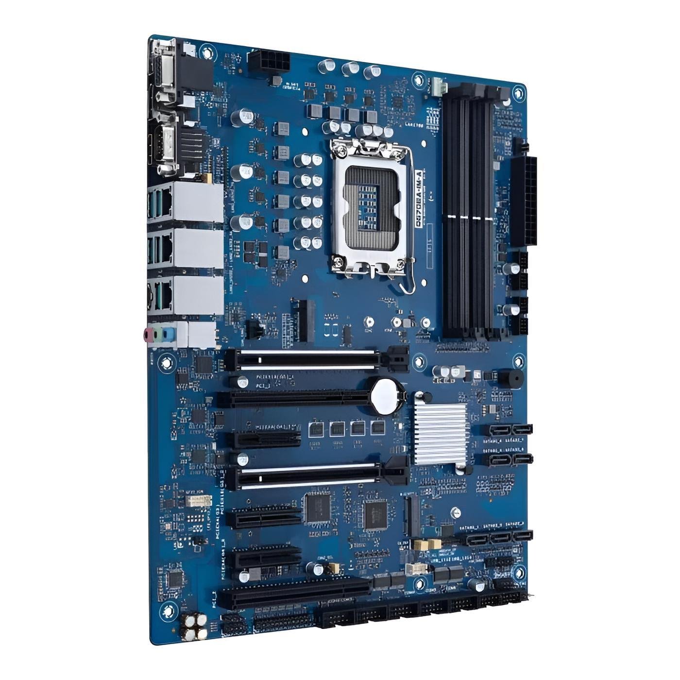 Scheda madre Asus Q670E ATX con socket LGA1700, chipset Intel Q670E, supporto DDR5 fino a 128GB, PCIe 5.0, dual M.2, LAN 2.5G e porte HDMI, VGA, DisplayPort