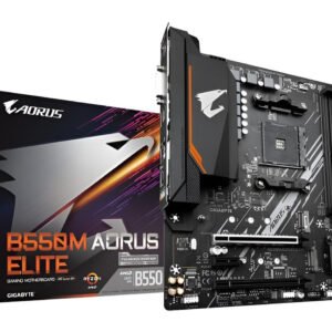 Gigabyte B550M AORUS ELITE micro ATX con supporto Ryzen serie 3000/4000/5000, DDR4 fino a 128GB, dual M.2 PCIe 4.0/3.0, SATA III, LAN 1GbE, HDMI, DVI-D, USB 3.2