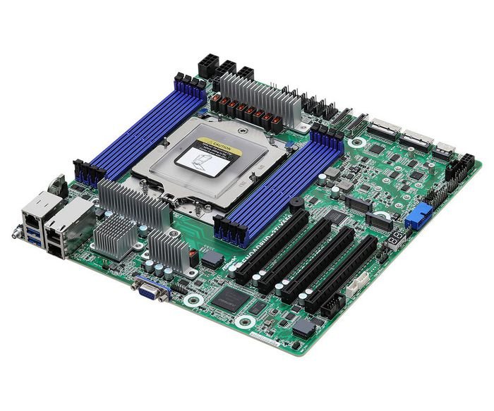 Asrock SP5 – Scheda Madre Server microATX Single Socket LGA6096 per AMD EPYC 9004/97x4, 8 Slot DDR5 ECC, 4 PCIe Gen5 x16, 16 SATA III, Dual 10GbE Intel X550 e BMC AST2600** - immagine 3