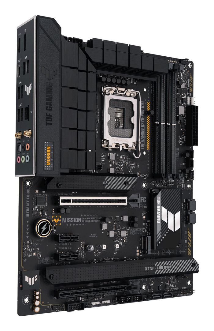 Asus TUF GAMING H770-PRO WIFI – Scheda Madre ATX con socket Intel LGA1700, DDR5 fino a 128GB, PCIe 5.0 x16, 4x M.2 PCIe 4.0, LAN 2.5GbE, Wi-Fi 6, HDMI 2.1, DisplayPort 1.4, Aura Sync** - immagine 3