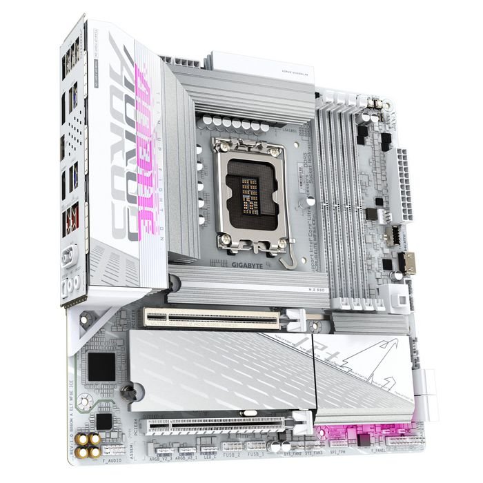 Gigabyte B860M AORUS ELITE WF6E ICE – Scheda Madre micro ATX con supporto CPU Intel Core Ultra, DDR5 fino a 9200 MHz, PCIe 5.0, 3 slot M.2, LAN 2.5GbE, Wi-Fi 6E, USB4 e audio 7.1 HD Realtek** - immagine 3