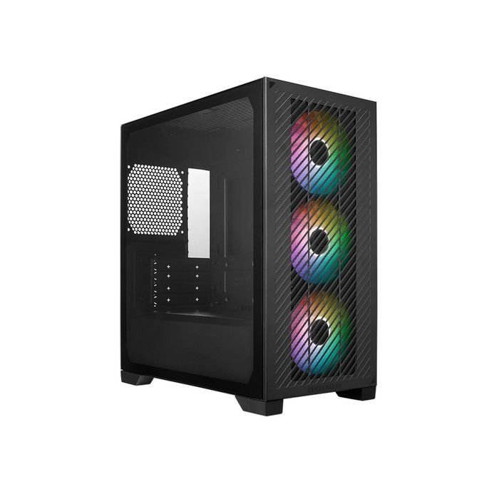 Cooler Master Mini Tower ARGB case gaming nero con vetro temperato e 3 ventole CF120 ARGB