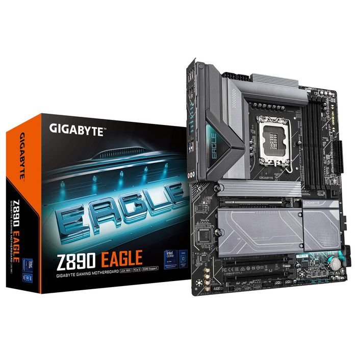 Gigabyte Z890 EAGLE – Scheda Madre ATX con socket Intel LGA1851, DDR5 fino a 8800MHz OC, 4 slot M.2 PCIe 5.0/4.0, 2.5GbE LAN, USB4, Realtek ALC897, supporto RAID e dissipazione avanzata** - immagine 4