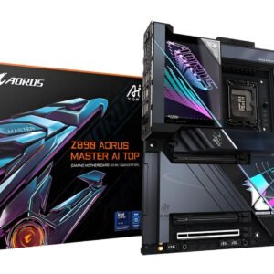 Gigabyte Z890 AORUS MASTER AI TOP scheda madre E-ATX LGA1851 per Intel Core Ultra Series 2, DDR5 9500 MHz, LAN 10GbE, Wi-Fi 7 e Thunderbolt 4