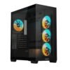 CABINET Gigabyte Mid Tower Black GB-C500P ST, Case Gaming ATX Premium con Vetro Temperato 270° e ARGB