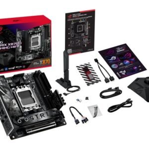 Asus ROG Strix X870-I Mini-ITX scheda madre AM5 con DDR5 fino a 96GB, WiFi 7, Bluetooth 5.4, LAN 2.5Gb, PCIe 5.0, doppio M.2, BIOS UEFI e design compatto per build gaming ad alte prestazioni