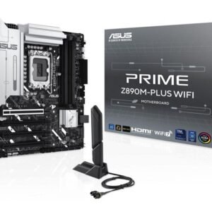 Asus Intel Z890 M-PLUS DDR5 LGA1851 – Supporto Intel Core Ultra Series 2, 4 slot DIMM fino a 192GB, PCIe di ultima generazione, prestazioni avanzate per gaming e produttività