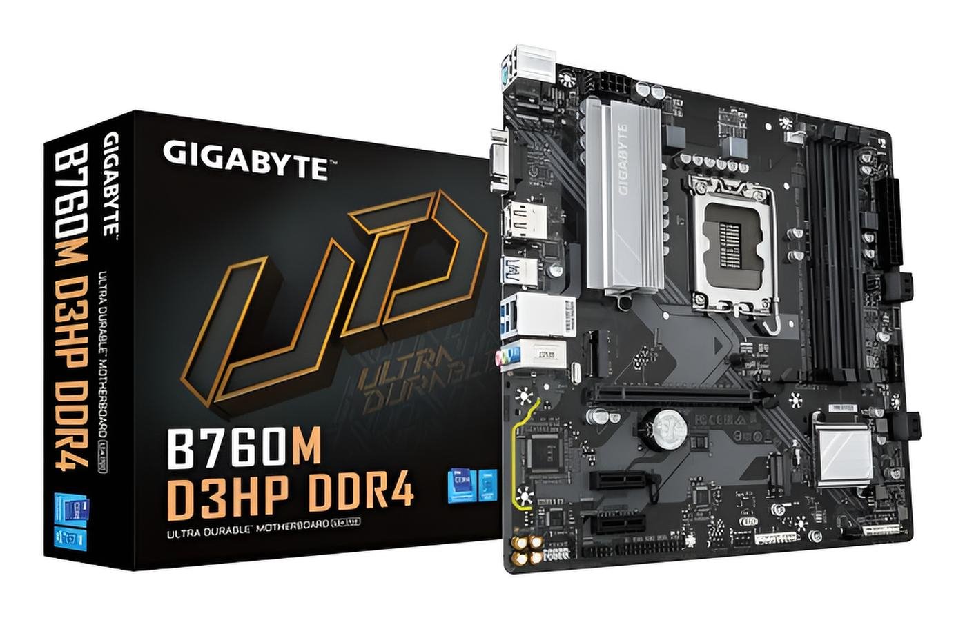 Gigabyte B760M D3HP DDR4 scheda madre micro ATX con socket LGA1700, DDR4 fino a 128GB, 2x M.2 PCIe 4.0, LAN 1GbE e HDMI 2.1