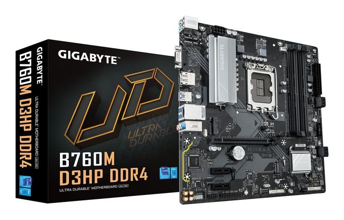 Gigabyte B760M D3HP DDR4 Motherboard - Supports Intel Core 14th Gen CPUs, 4+1+1 Phases Digital VRM, up to 5333MHz DDR4 (OC), 2xPCIe 4.0 M.2, GbE LAN, USB 3.2 Gen1** - immagine 3