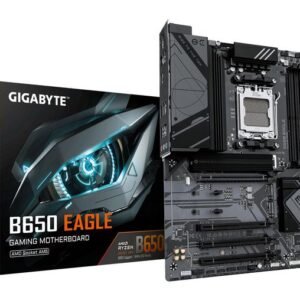 Gigabyte B650 EAGLE Motherboard - AMD Ryzen 9000 Series CPUs, 12+2+2 Phases VRM, up to 7600MHz DDR5 (OC), 1xPCIe 5.0 + 2xPCIe 4.0 M.2, GbE LAN, USB 3.2 Gen 2