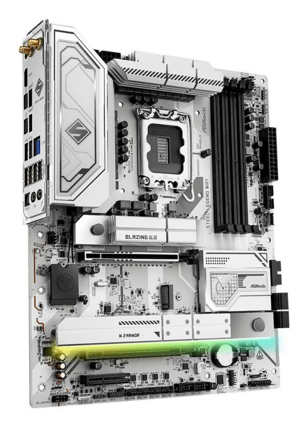Asrock Z890 Steel Legend WiFi DDR5 LGA1851 – ATX con PCIe 5.0, 4 slot M.2, supporto Intel Core Ultra Series 2, design robusto e prestazioni per gaming e professionisti - immagine 3