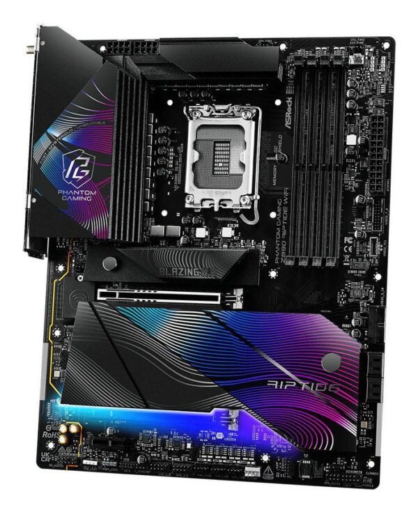 Asrock Z890 Riptide WiFi DDR5 LGA1851 – ATX con PCIe 5.0, 4 slot M.2, supporto Intel Core Ultra Series 2, rete veloce e prestazioni per gaming di alto livello - immagine 3