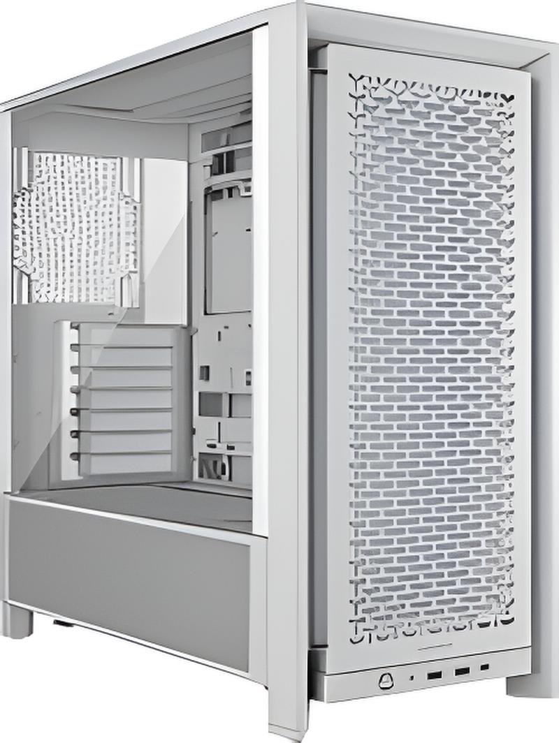 Cabinet Corsair FRAME 4000D Mid Tower ATX White con vetro temperato e supporto radiatori 360mm