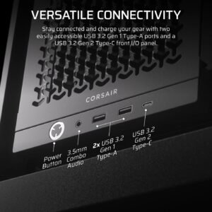 CABINET Corsair FRAME 4000D Mid Tower Gaming ATX, Vetro Temperato, ARGB, USB-C, Supporto Radiatori 360mm