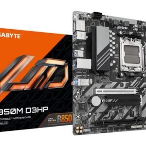 Gigabyte B850M D3HP Motherboard - AMD Ryzen 9000 Series CPUs, 5+2+2 Phases Digital VRM, up to 8200MHz DDR5 (OC), 1xPCIe 5.0 + 1xPCIe 4.0 M.2, GbE LAN, USB 3.2 Gen 2
