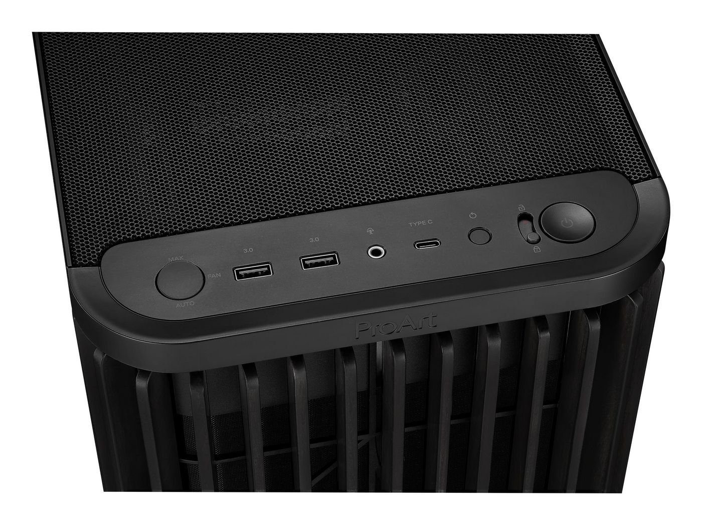 CABINET Asus ProArt PA401 Wood Edition Metal Panel, Case ATX Premium Elegante e Potente con Ventole ARGB - immagine 6